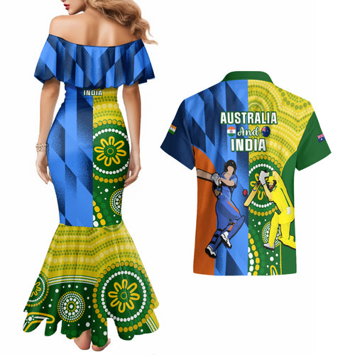 australia-and-india-cricket-couples-matching-mermaid-dress-and-hawaiian-shirt-2023-world-cup-final-together