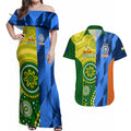 australia-and-india-cricket-couples-matching-off-shoulder-maxi-dress-and-hawaiian-shirt-2023-world-cup-final-together