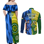 australia-and-india-cricket-couples-matching-off-shoulder-maxi-dress-and-long-sleeve-button-shirt-2023-world-cup-final-together