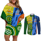 australia-and-india-cricket-couples-matching-off-shoulder-short-dress-and-long-sleeve-button-shirt-2023-world-cup-final-together