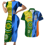 australia-and-india-cricket-couples-matching-short-sleeve-bodycon-dress-and-hawaiian-shirt-2023-world-cup-final-together