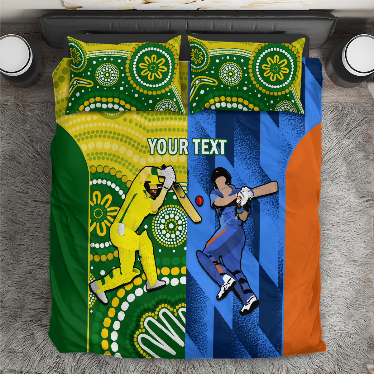 custom-australia-and-india-cricket-bedding-set-2023-world-cup-final-together