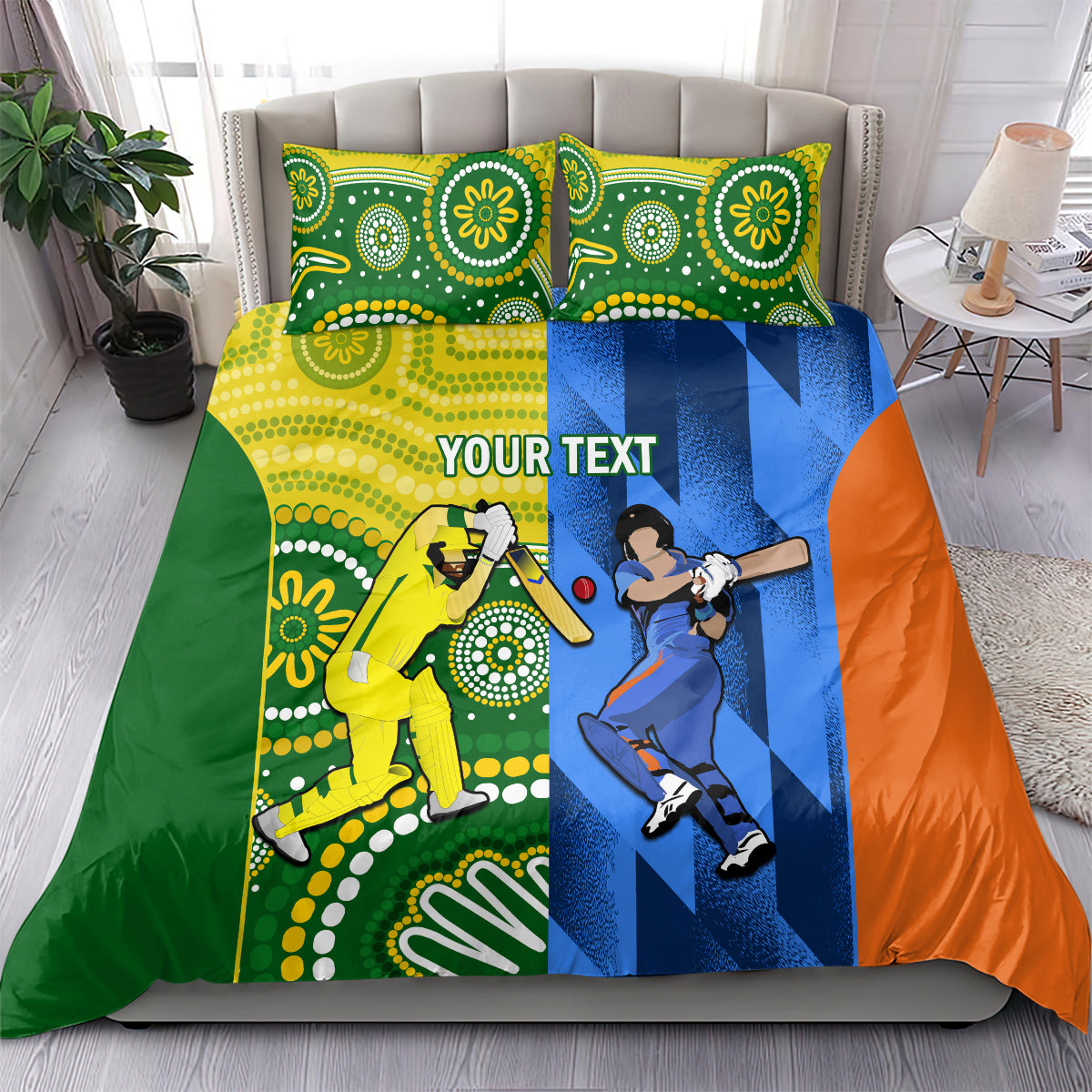 custom-australia-and-india-cricket-bedding-set-2023-world-cup-final-together