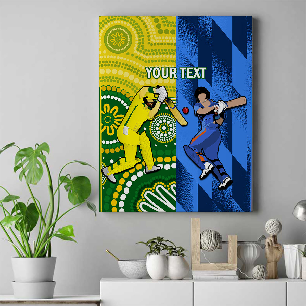 custom-australia-and-india-cricket-canvas-wall-art-2023-world-cup-final-together
