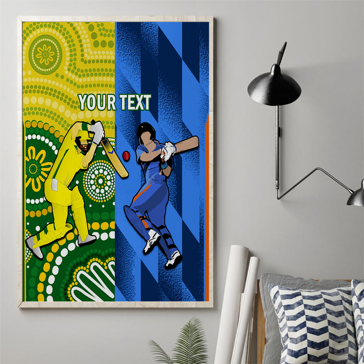 custom-australia-and-india-cricket-canvas-wall-art-2023-world-cup-final-together