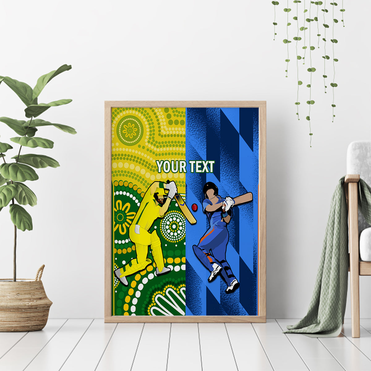 custom-australia-and-india-cricket-canvas-wall-art-2023-world-cup-final-together