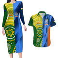 custom-australia-and-india-cricket-couples-matching-long-sleeve-bodycon-dress-and-hawaiian-shirt-2023-world-cup-final-together