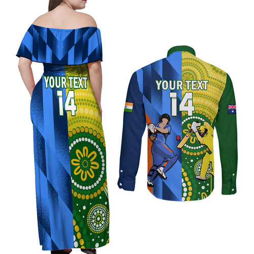 custom-australia-and-india-cricket-couples-matching-off-shoulder-maxi-dress-and-long-sleeve-button-shirt-2023-world-cup-final-together