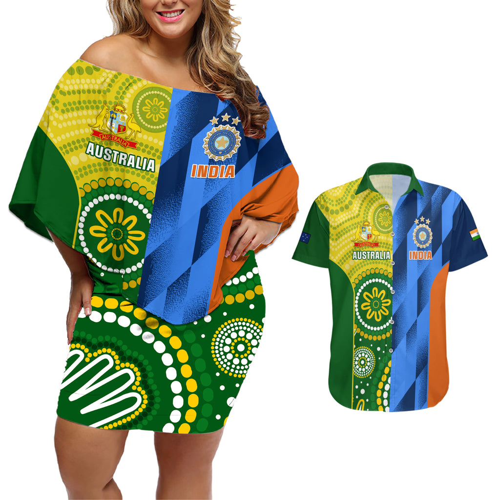 custom-australia-and-india-cricket-couples-matching-off-shoulder-short-dress-and-hawaiian-shirt-2023-world-cup-final-together