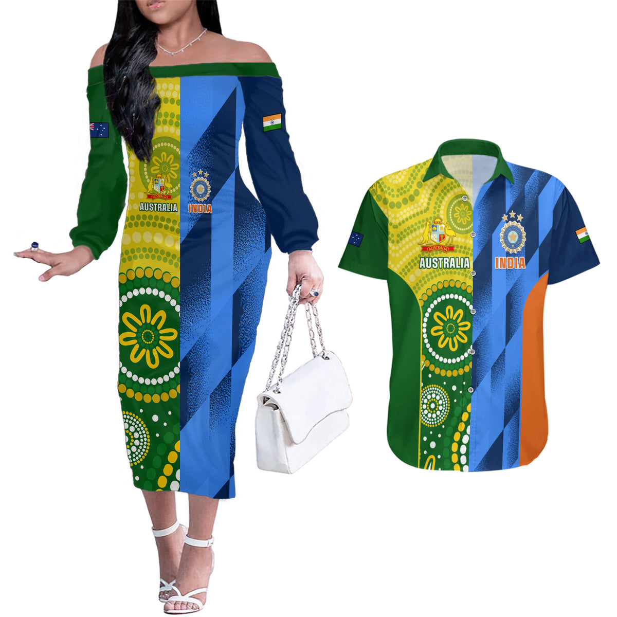 custom-australia-and-india-cricket-couples-matching-off-the-shoulder-long-sleeve-dress-and-hawaiian-shirt-2023-world-cup-final-together