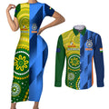 custom-australia-and-india-cricket-couples-matching-short-sleeve-bodycon-dress-and-long-sleeve-button-shirt-2023-world-cup-final-together