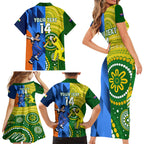 custom-australia-and-india-cricket-family-matching-short-sleeve-bodycon-dress-and-hawaiian-shirt-2023-world-cup-final-together