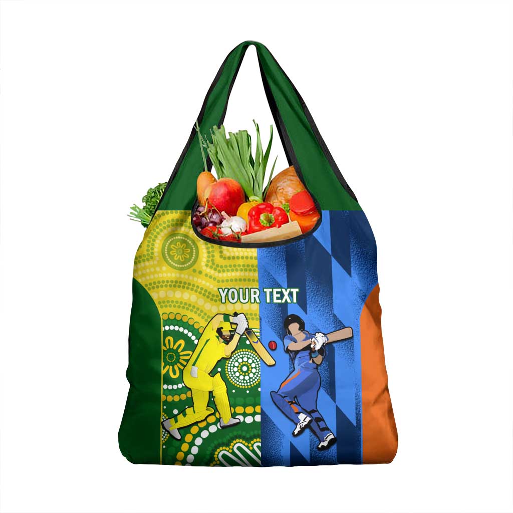 Custom Australia And India Cricket Grocery Bag World Cup Final Together