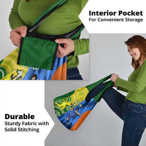 Custom Australia And India Cricket Grocery Bag World Cup Final Together