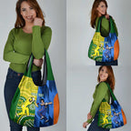 Custom Australia And India Cricket Grocery Bag World Cup Final Together