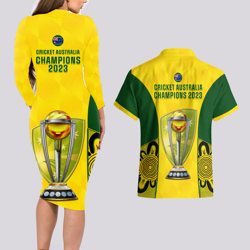 australia-cricket-couples-matching-long-sleeve-bodycon-dress-and-hawaiian-shirt-world-cup-go-champions-2023-indigenous