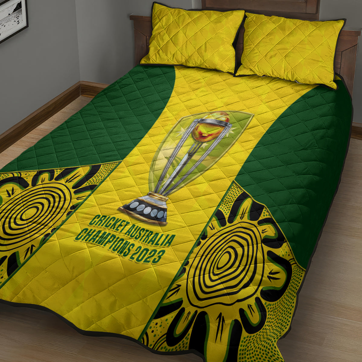 australia-cricket-quilt-bed-set-world-cup-go-champions-2023-indigenous