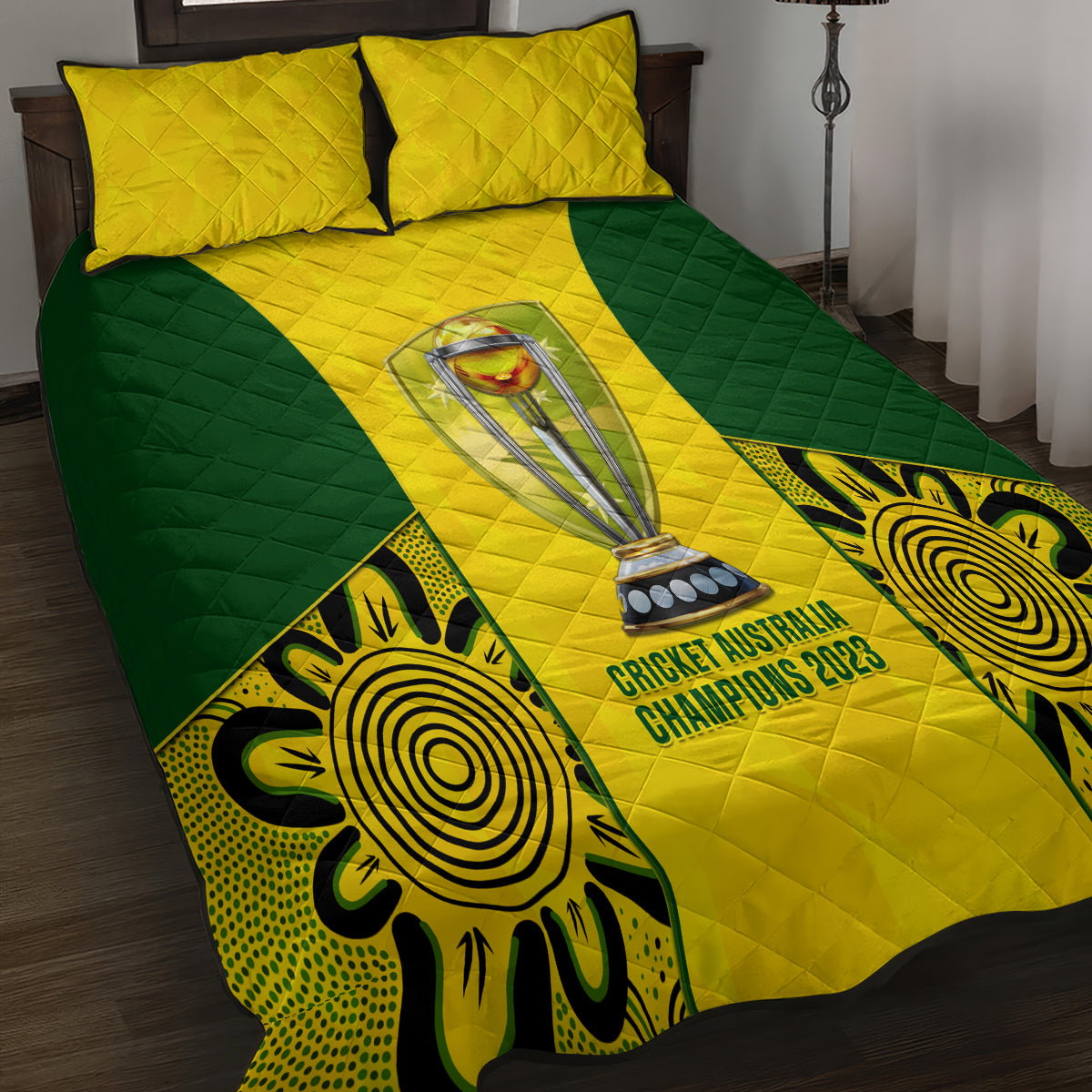 australia-cricket-quilt-bed-set-world-cup-go-champions-2023-indigenous