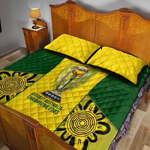 australia-cricket-quilt-bed-set-world-cup-go-champions-2023-indigenous