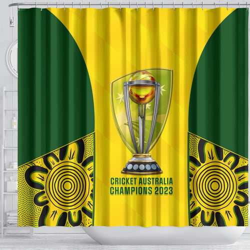 australia-cricket-shower-curtain-world-cup-go-champions-2023-indigenous