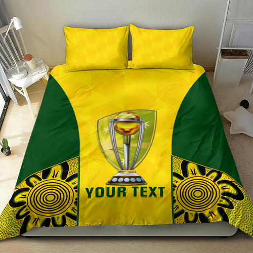 custom-australia-cricket-bedding-set-world-cup-go-champions-2023-indigenous