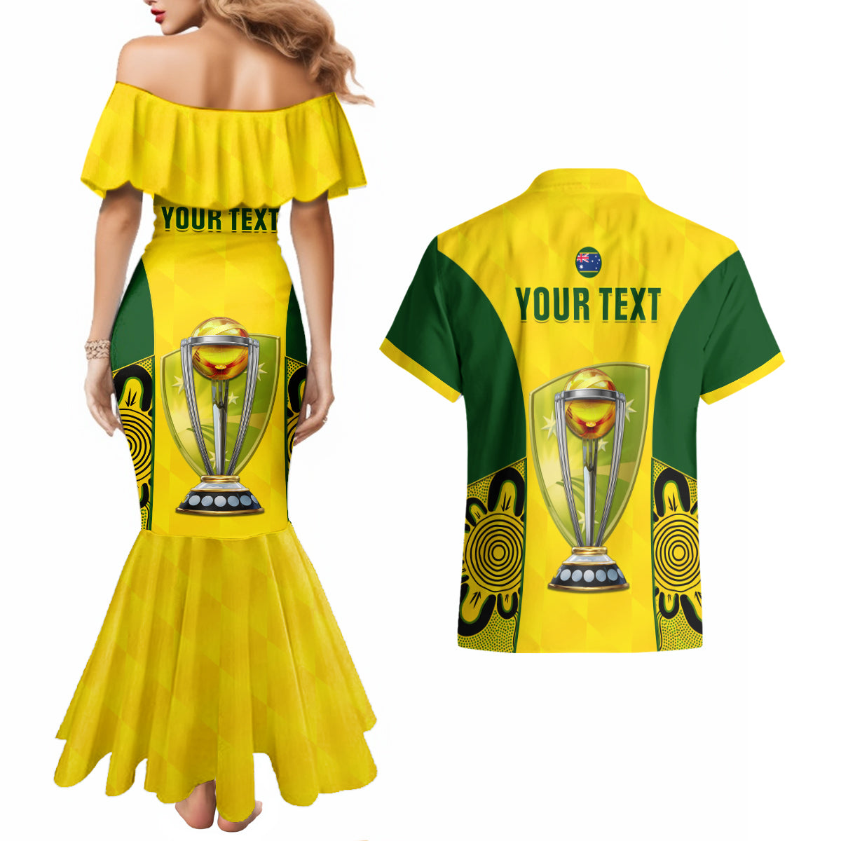 custom-australia-cricket-couples-matching-mermaid-dress-and-hawaiian-shirt-world-cup-go-champions-2023-indigenous