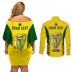 custom-australia-cricket-couples-matching-off-shoulder-short-dress-and-long-sleeve-button-shirt-world-cup-go-champions-2023-indigenous