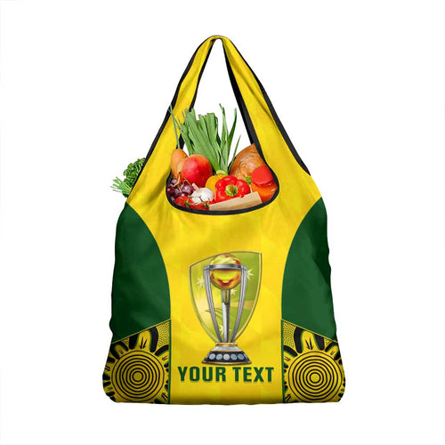 Custom Australia Cricket Grocery Bag World Cup Go Champions Indigenous