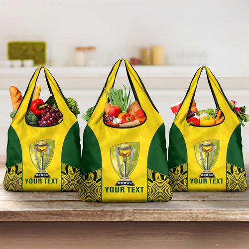 Custom Australia Cricket Grocery Bag World Cup Go Champions Indigenous