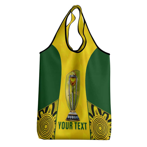 Custom Australia Cricket Grocery Bag World Cup Go Champions Indigenous