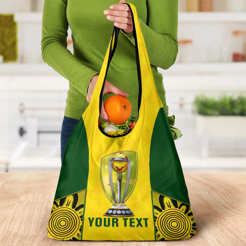Custom Australia Cricket Grocery Bag World Cup Go Champions Indigenous