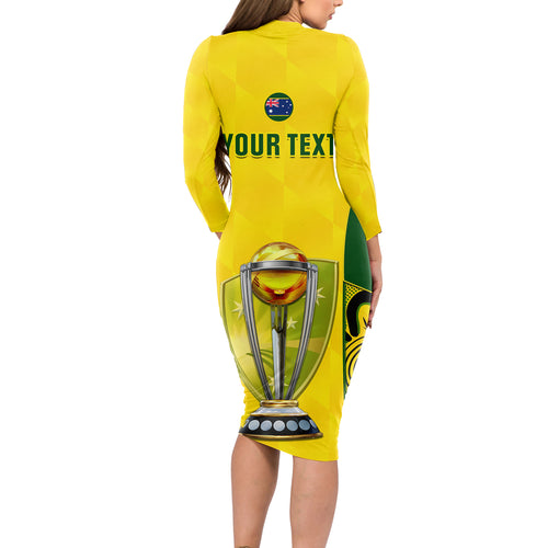custom-australia-cricket-long-sleeve-bodycon-dress-world-cup-go-champions-2023-indigenous