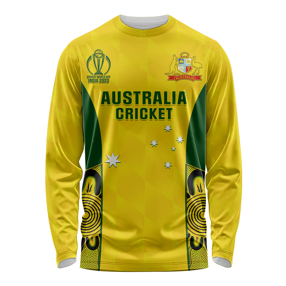 custom-australia-cricket-long-sleeve-shirt-world-cup-go-champions-2023-indigenous
