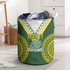 Avaiki Cook Islands Rugby Laundry Basket Kuki Airani Tatau Green - Aussie Hoodie