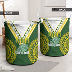 Avaiki Cook Islands Rugby Laundry Basket Kuki Airani Tatau Green - Aussie Hoodie