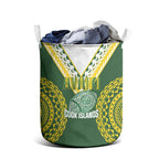 Avaiki Cook Islands Rugby Laundry Basket Kuki Airani Tatau Green - Aussie Hoodie