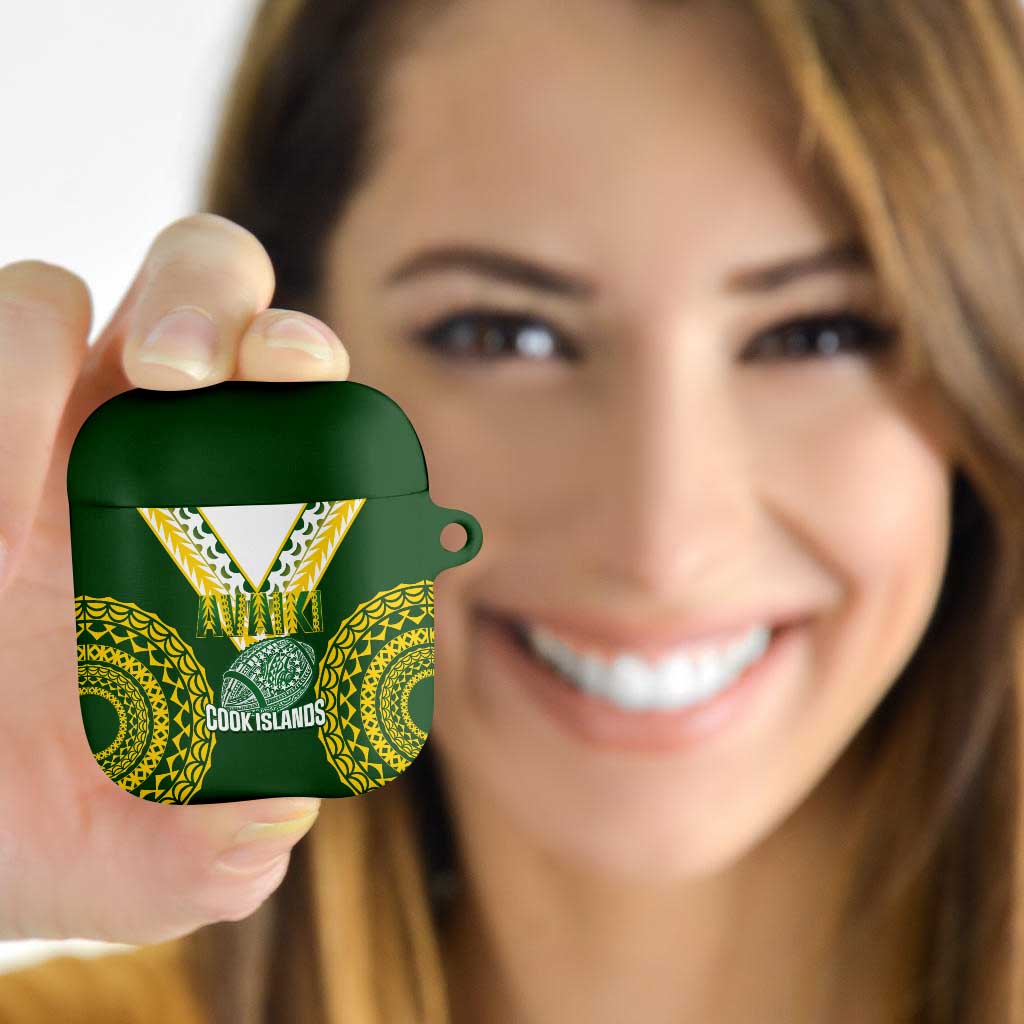 Avaiki Cook Islands Rugby AirPods Case Kuki Airani Tatau Green - Aussie Hoodie