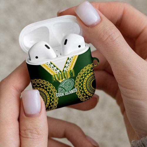 Avaiki Cook Islands Rugby AirPods Case Kuki Airani Tatau Green - Aussie Hoodie