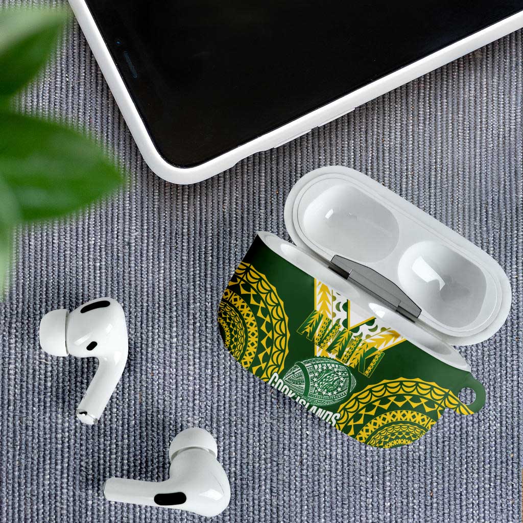 Avaiki Cook Islands Rugby AirPods Case Kuki Airani Tatau Green - Aussie Hoodie