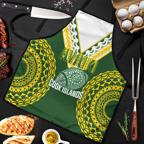 Avaiki Cook Islands Rugby Apron Kuki Airani Tatau Green - Aussie Hoodie