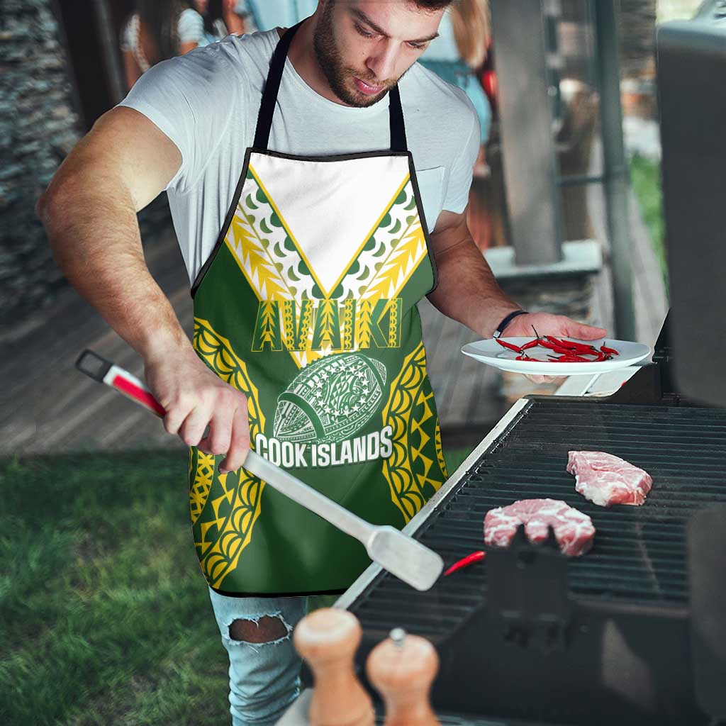 Avaiki Cook Islands Rugby Apron Kuki Airani Tatau Green - Aussie Hoodie