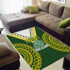 Avaiki Cook Islands Rugby Area Rug Kuki Airani Tatau Green - Aussie Hoodie