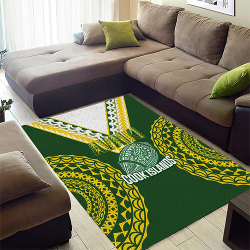 Avaiki Cook Islands Rugby Area Rug Kuki Airani Tatau Green - Aussie Hoodie
