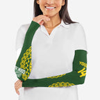 Custom Avaiki Cook Islands Rugby Arm Sleeves Kuki Airani Tatau Green - Aussie Hoodie