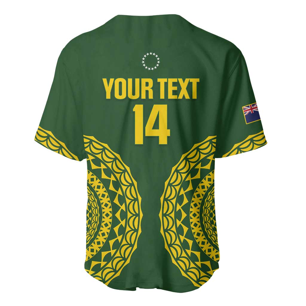 Custom Avaiki Cook Islands Rugby Baseball Jersey Kuki Airani Tatau Green - Aussie Hoodie