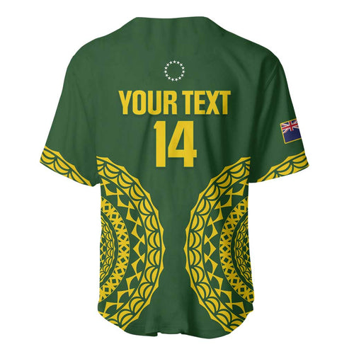 Custom Avaiki Cook Islands Rugby Baseball Jersey Kuki Airani Tatau Green - Aussie Hoodie