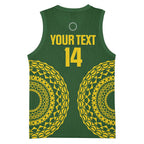 Custom Avaiki Cook Islands Rugby Basketball Jersey Kuki Airani Tatau Green - Aussie Hoodie