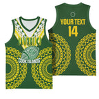 Custom Avaiki Cook Islands Rugby Basketball Jersey Kuki Airani Tatau Green - Aussie Hoodie
