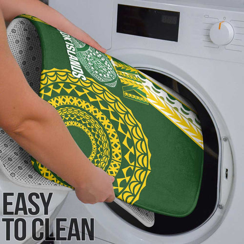 Avaiki Cook Islands Rugby Bathroom Set Kuki Airani Tatau Green - Aussie Hoodie