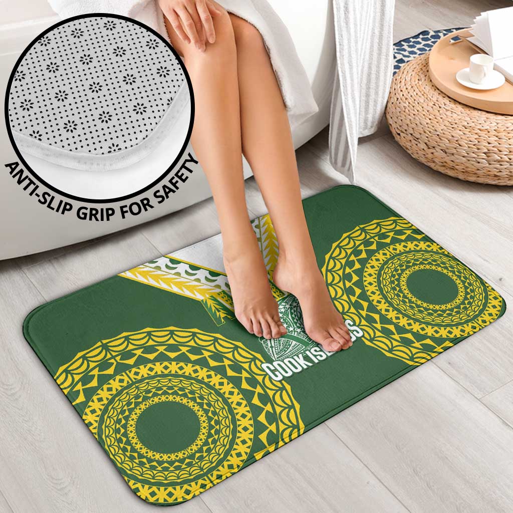 Avaiki Cook Islands Rugby Bathroom Set Kuki Airani Tatau Green - Aussie Hoodie